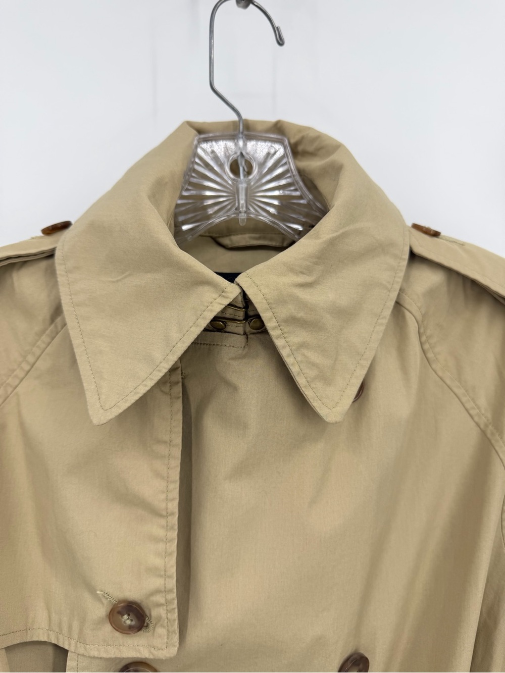 Buck Mason Paperweight Trench Coat Tan Size XS - Picture 6 of 16
